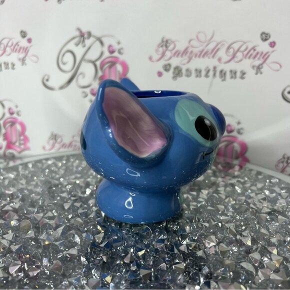 Disney mug cup glassware drinkware drinks big ears Blue Stitch Character Mug - Picture 6 of 8